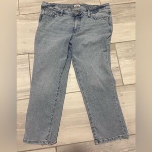 Maurices Short Light Gray Straight Jeans